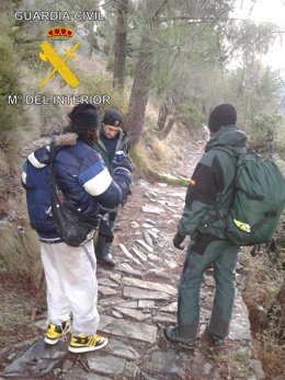 Imagen del senderista que estuvo perdido en Gredos