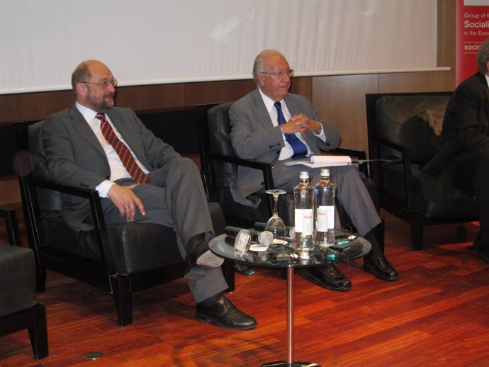 Martin Schulz Y El Ex Presidente Chileno Ricardo Lagos