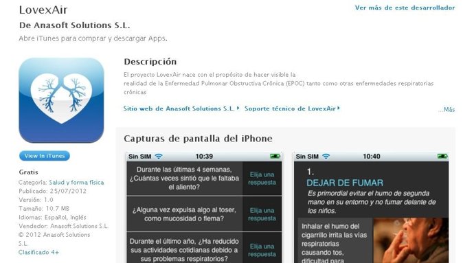 Aplicación Lovexair