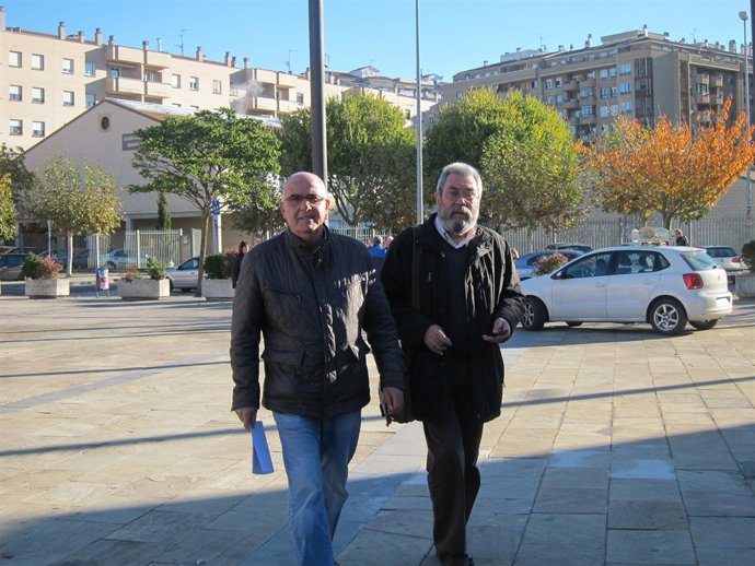 Juan Goyen y Cándido Méndez en Burlada.