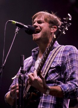 Caleb Folowill, cantante de los Kings of Leon, durante un concierto