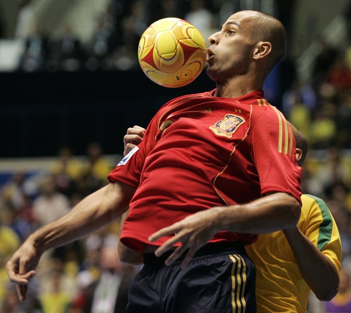 Fernandao con la selección española de fútbol sala