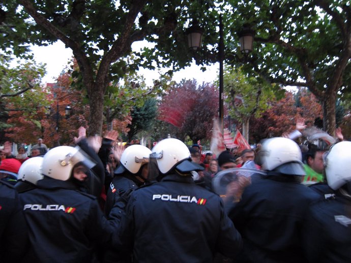 Carga policial en Logroño