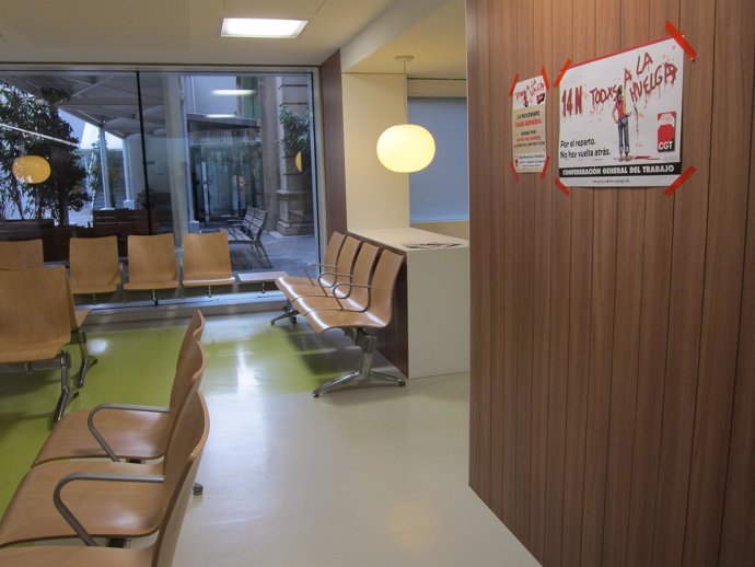 Sala de urgencias del Hospital Clínic de Barcelona durante la huelga general