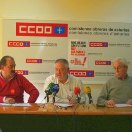Secretarios Generales De USO, CCOO Y UGT De Asturias