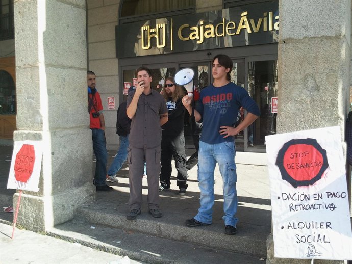 Manifestantes en Ávila