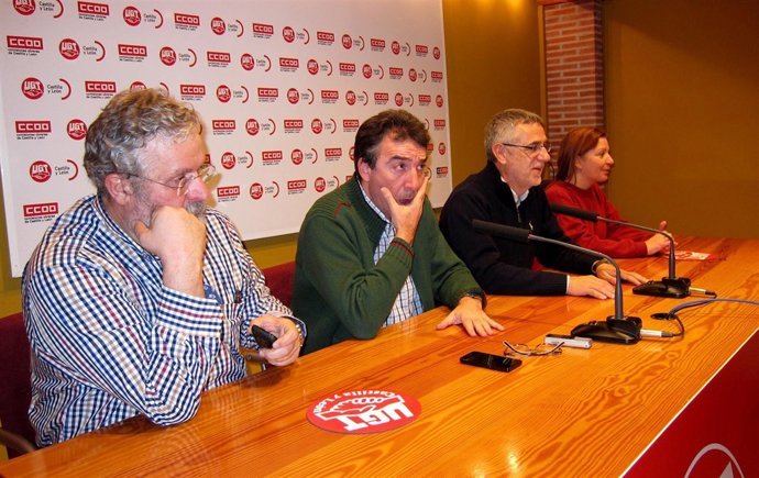 Rueda de prensa de UGT y CC.OO.