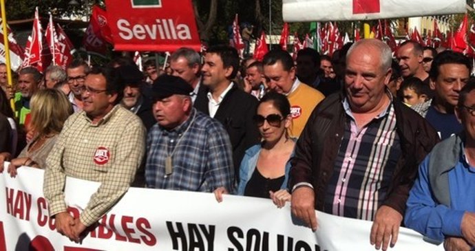 Imagen de la manifestación, este miércoles