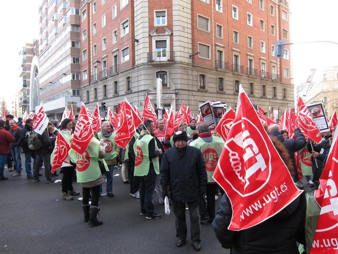 Piquetes por la mañana en Valladolid
