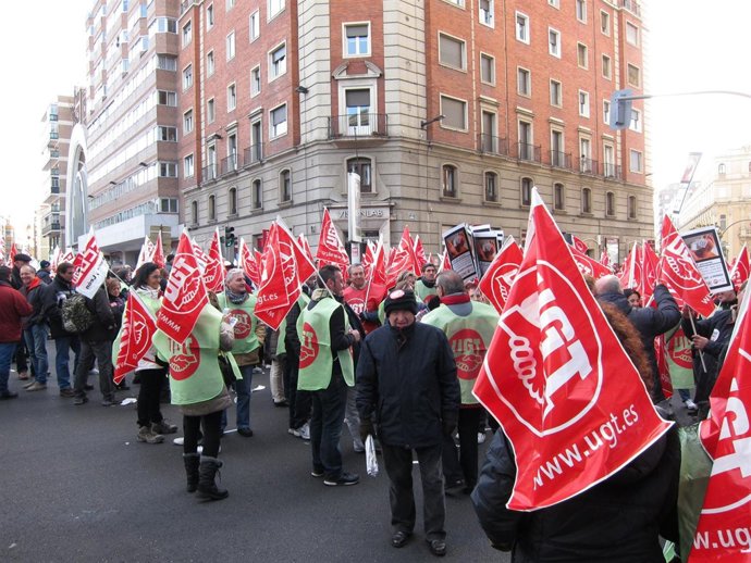 Piquetes por la mañana en Valladolid
