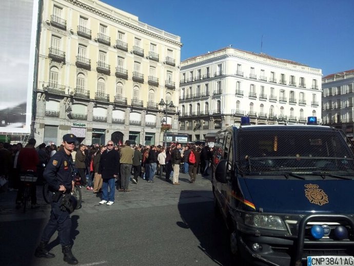 Policía huelga Puerta del Sol