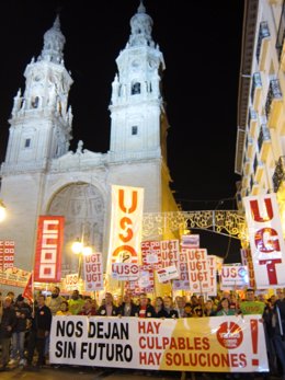 Manifestación Huelga General La Rioja