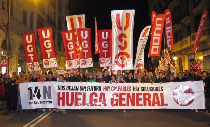 Manifestación de la huelga general del 14 de noviembre