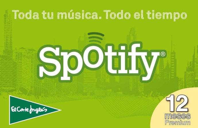Tarjeta 12 meses. El Corté Inglés y Spotify