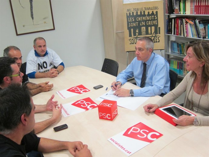 P.Navarro, M.Capdevila y el Comité Empresa de ABB Motors