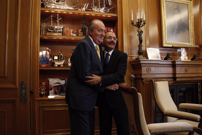 El Rey Don Juan Carlos y Danilo Medina, presidetente de la Reoública Dominicana