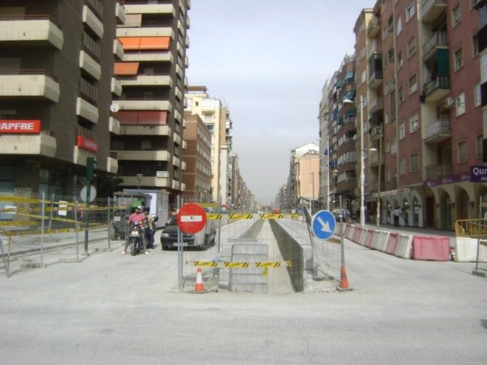 Obras del Metro en Camino de Ronda