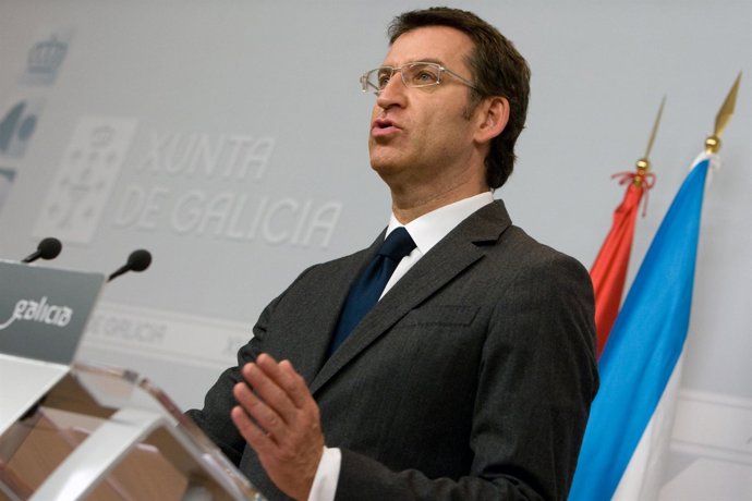 Alberto Núñez Feijóo al término del Consello de la Xunta