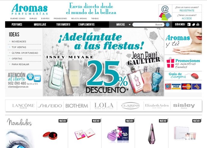 Nueva tienda on-line de AROMAS