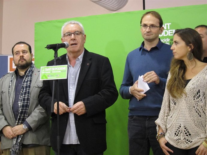 El coord. Federal de IU C.Lara y el candidato de ICV-EUiA, J.Herrera