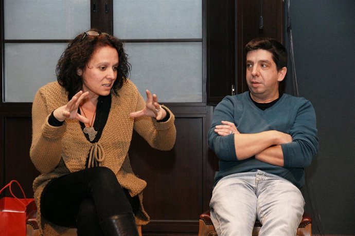 Lali Barenys y Ramon Erra en la presentación de 'Pólvora confitura!'