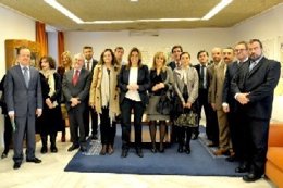 Susana Díaz, durante la reunión este viernes