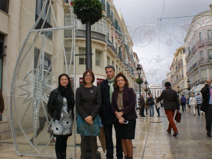 María Gámez y concejales del PSOE