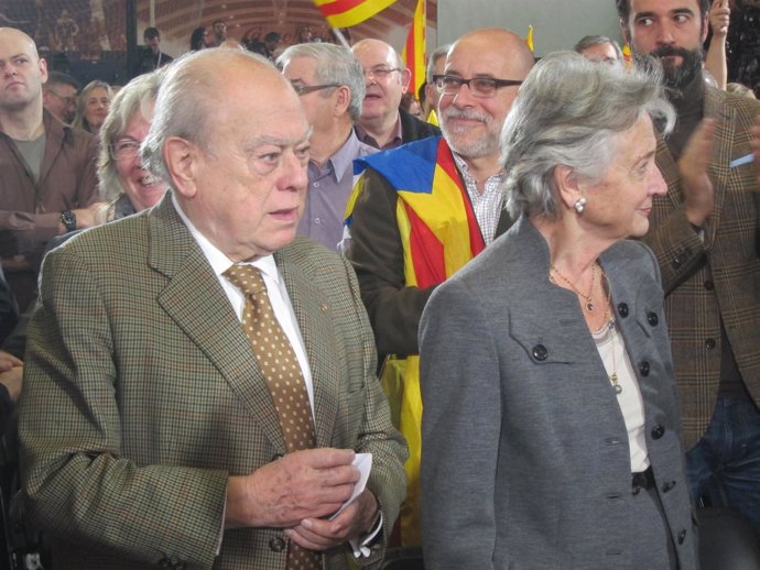 El expte.De la Generalitat Jordi Pujol (CiU) y su esposa, Marta Ferrusola