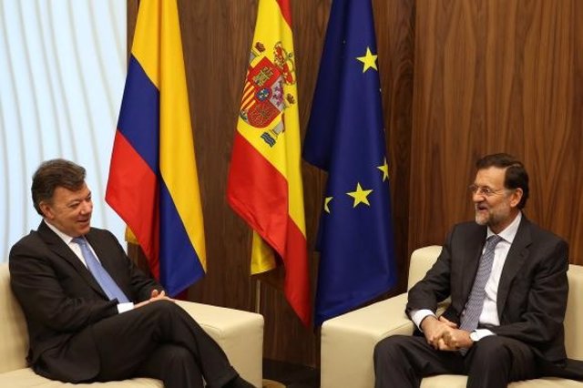 Mariano Rajoy con el presidente Colombiano, Juan Manuel Santos