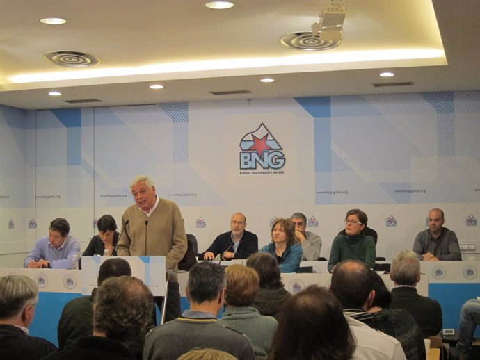 Guillerme Vázquez en su intervención ante el Consello Nacional del BNG