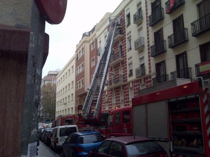 Fachada del edificio afectado por el fuego