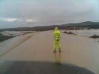 Cortadas al tráfico seis carreteras en Málaga, Córdoba y Granada por las lluvias