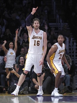 Pau Gasol y Chris Duhon (Los Angeles Lakers)