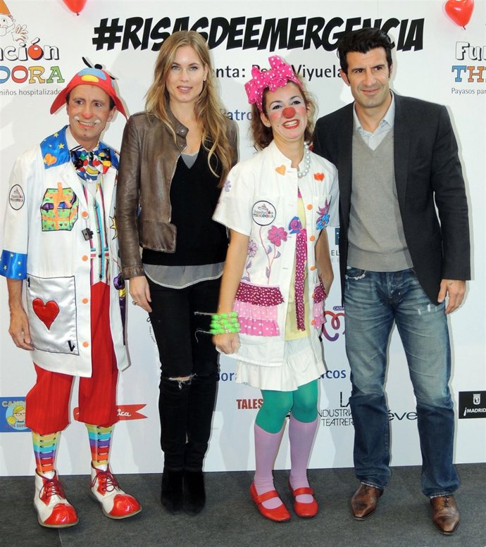 Helen Svedin y Luis Figo