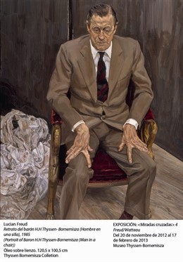 Retrato del barón H.H. Thyssen-Bornemisza (Hombre en una silla) de Lucian Freud