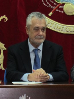 Griñán, en el Ayuntamiento de Puente Genil (Córdoba)