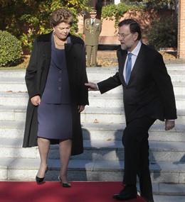 Rajoy y Dilma Rousself en Moncloa