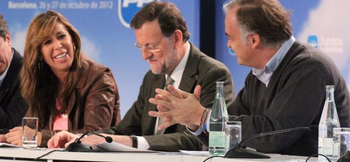 Alicia Sánchez Camacho, Mariano Rajoy y Esteban González Pons