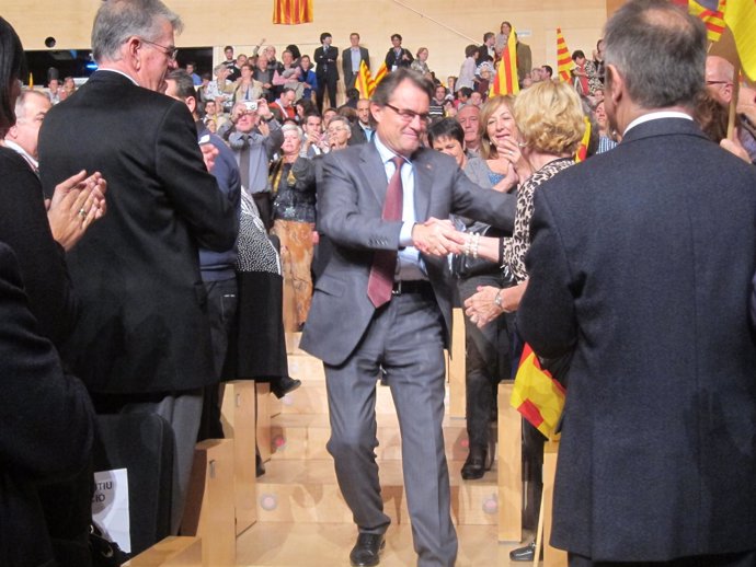 Artur Mas en un mitin en Girona