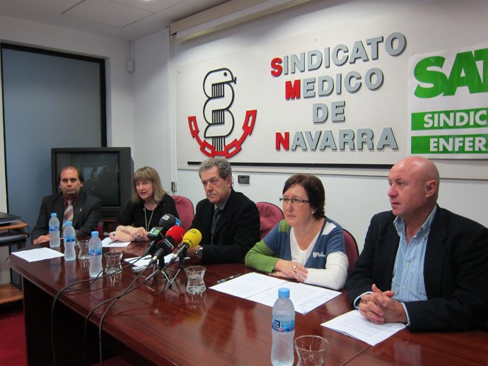 Representantes de SMN y SATSE en la rueda de prensa
