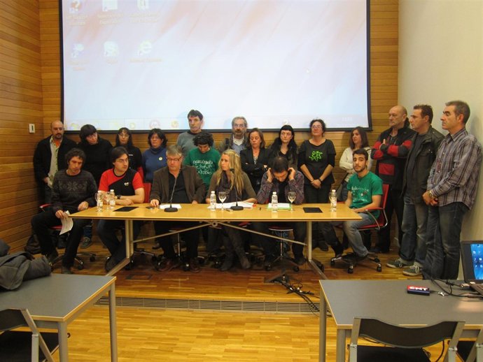 Rueda de prensa en la que diferentes organizaciones y colectivos han apoyado