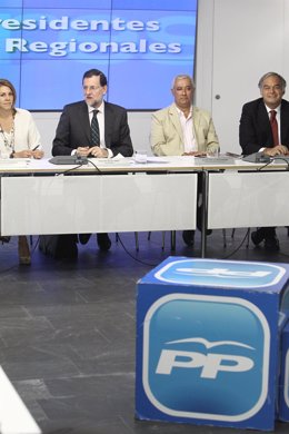 Mariano Rajoy, Dolores de Cospedal, Javier Arenas y Esteban González Pons