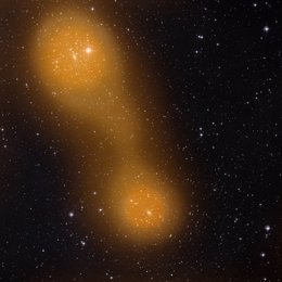 Puente de gas entre dos galaxias