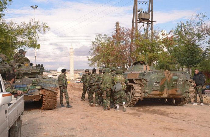 Las fuerzas del régimen que preside Bashar al Assad 