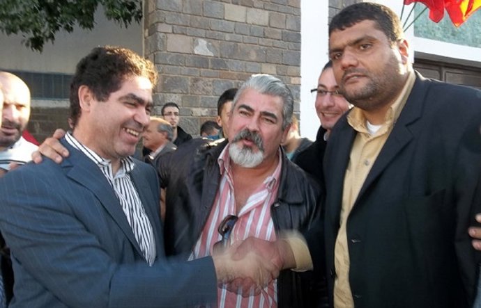 Momento en el que Said Chramti, acusado de ser el cabecilla, sale liberado 