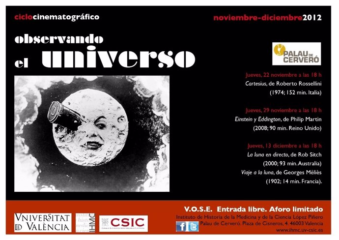 El Instituto López Piñero Y La UV Organizan Un Ciclo De Cine Sobre Astronomía