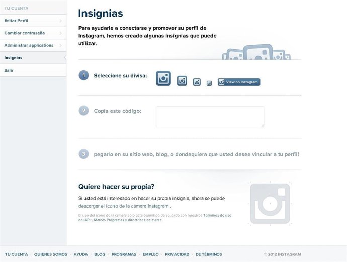 Recurso Instagram Badges