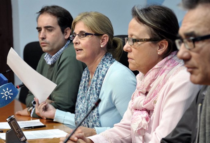 La alcaldesa en rueda de prensa