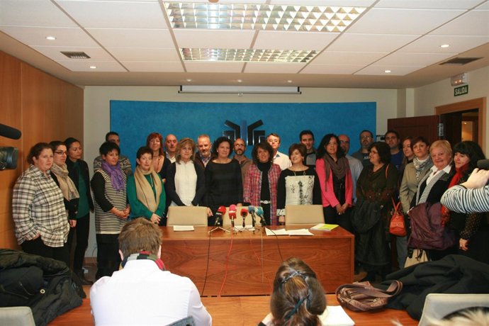 Alcaldes de varias entidades que han suscrito la declaración.