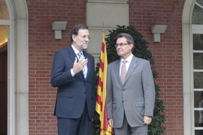 Rajoy y Mas en su última reunión en Moncloa